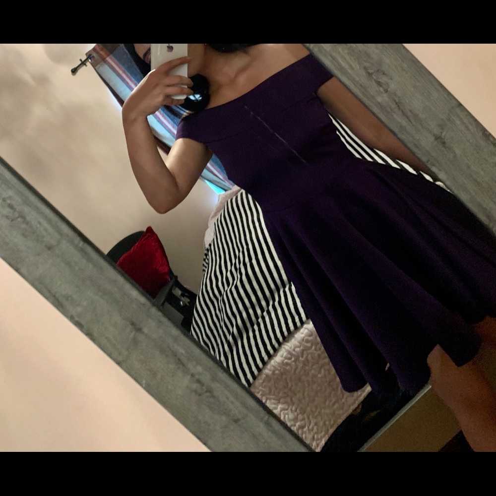 Off the shoulder skater dress